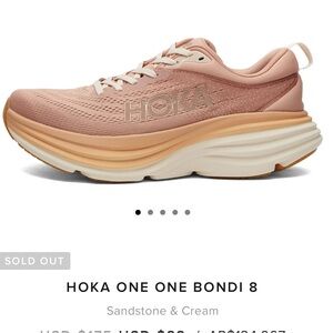 Hoka One One Bondi 8 Sandstone/Cream 1127952/SNC Women’s Size 7B XLNT Clean